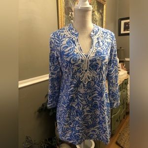 Lilly Pulitzer 100% cotton white and blue sz S new without tag